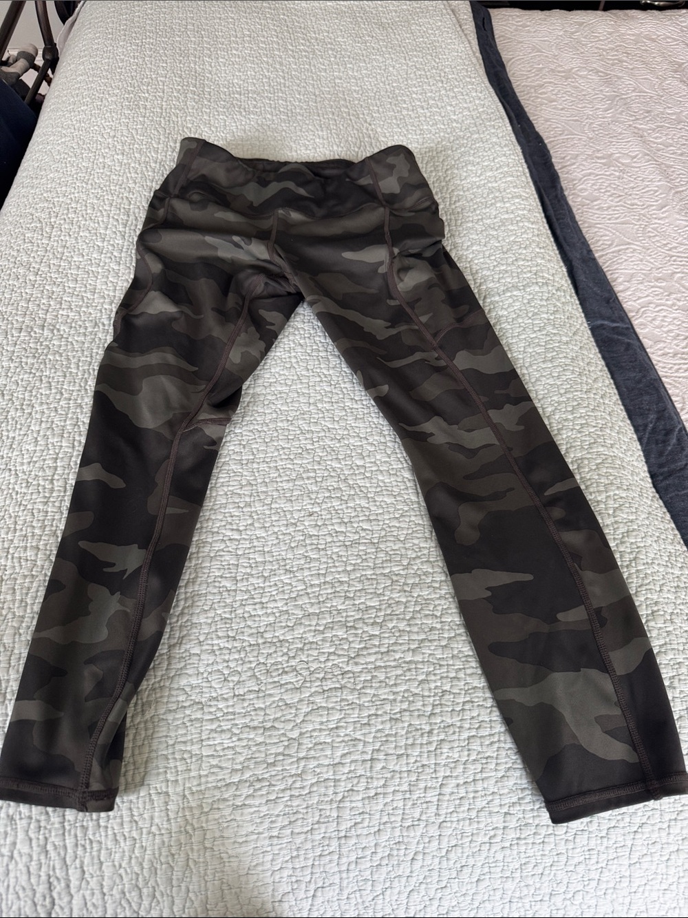 Athleta Camo Leggings in Black and Olive